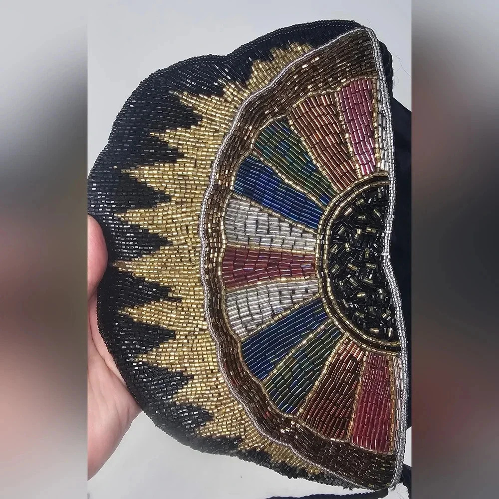 Vintage Hand Beaded Evening Crossbody Bag EUC - Picture 10 of 16
